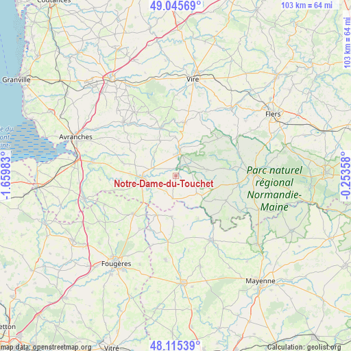 Notre-Dame-du-Touchet on map