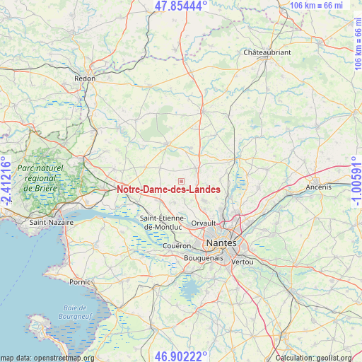 Notre-Dame-des-Landes on map