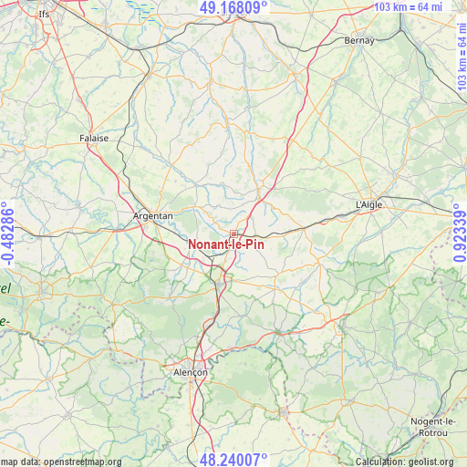 Nonant-le-Pin on map