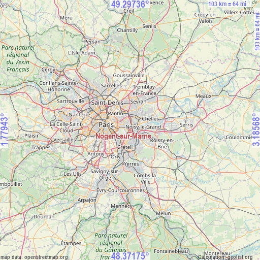 Nogent-sur-Marne on map
