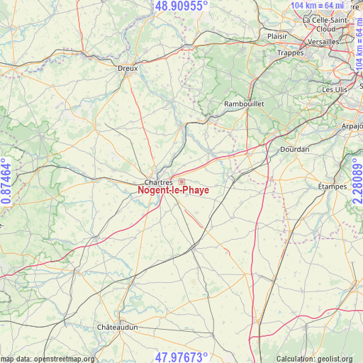 Nogent-le-Phaye on map