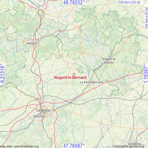 Nogent-le-Bernard on map