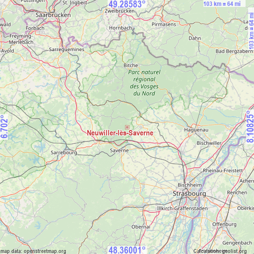 Neuwiller-lès-Saverne on map