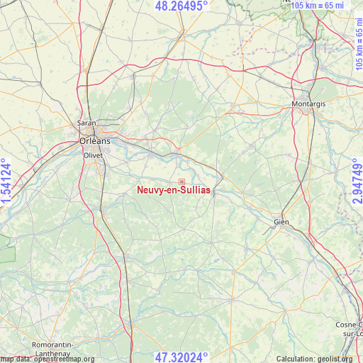 Neuvy-en-Sullias on map