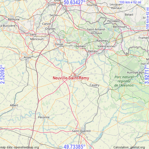 Neuville-Saint-Rémy on map