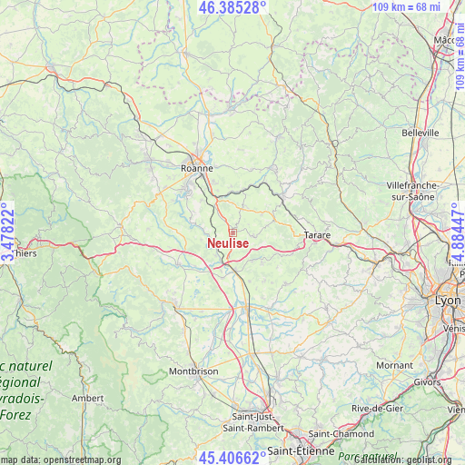 Neulise on map