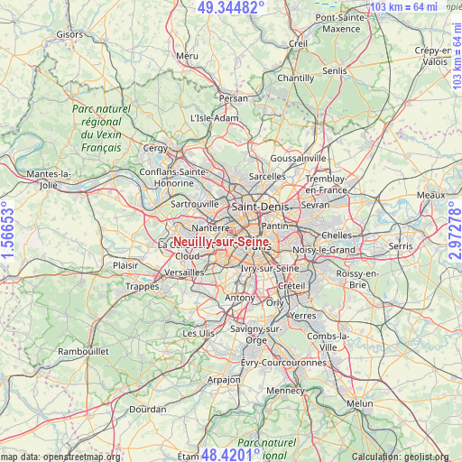 Neuilly-sur-Seine on map