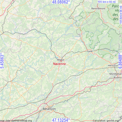 Navenne on map