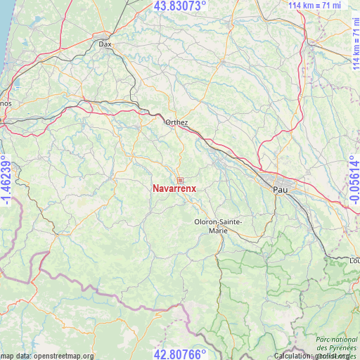 Navarrenx on map