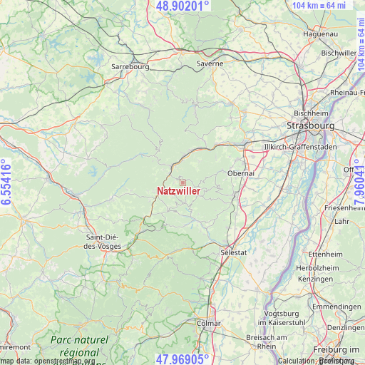 Natzwiller on map