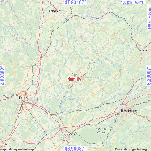 Nantilly on map