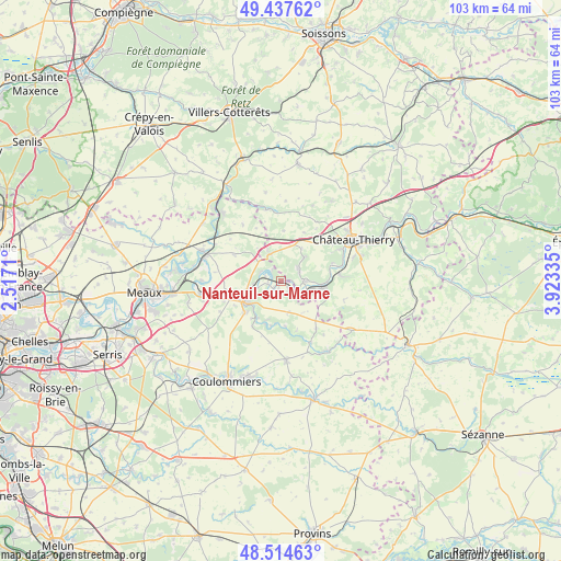 Nanteuil-sur-Marne on map