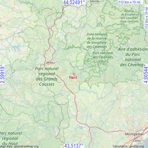 Nant on map