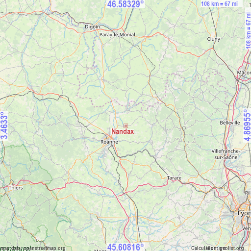 Nandax on map