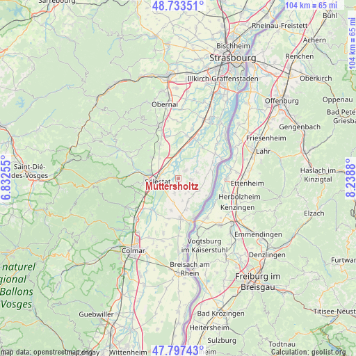 Muttersholtz on map