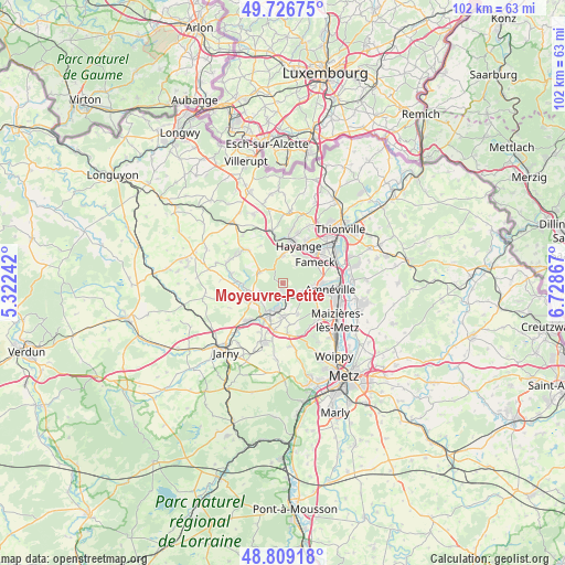 Moyeuvre-Petite on map