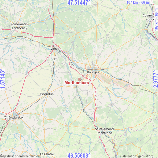 Morthomiers on map