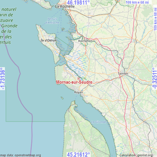 Mornac-sur-Seudre on map