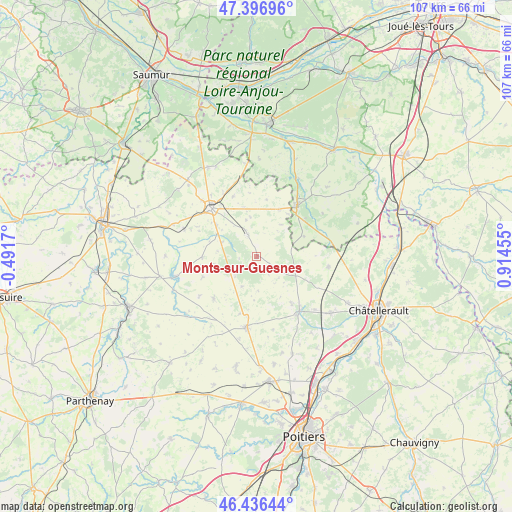 Monts-sur-Guesnes on map