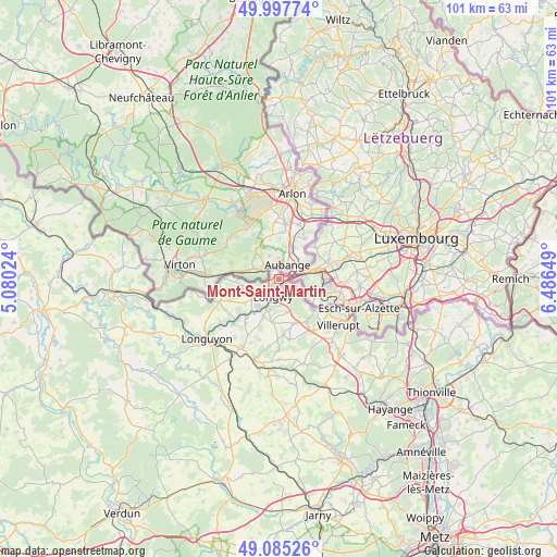 Mont-Saint-Martin on map