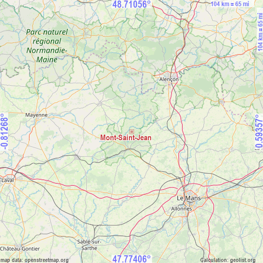 Mont-Saint-Jean on map