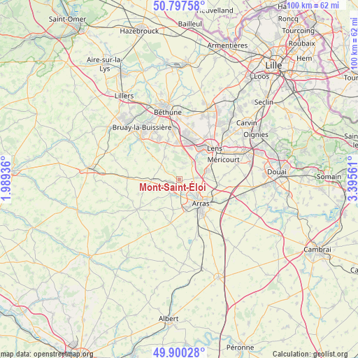 Mont-Saint-Éloi on map