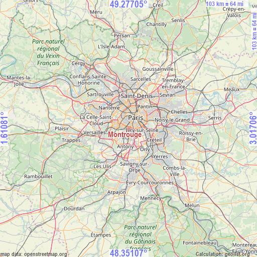 Montrouge on map