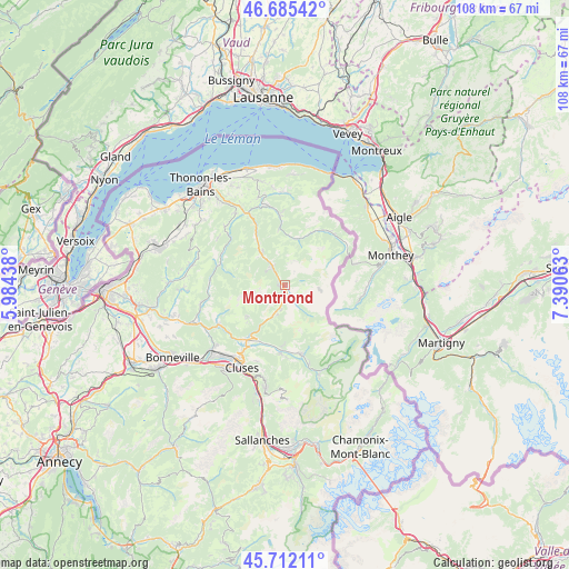 Montriond on map