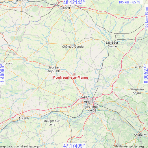 Montreuil-sur-Maine on map