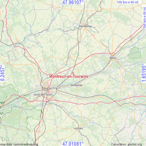 Montreuil-en-Touraine on map