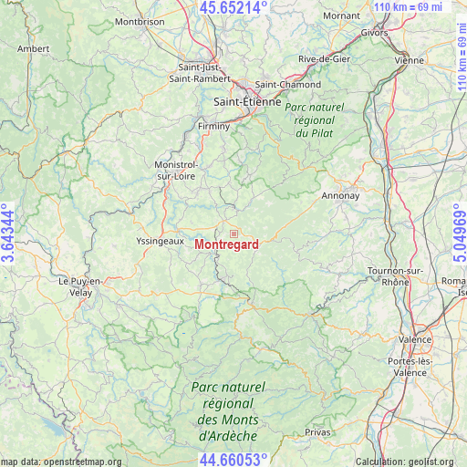 Montregard on map