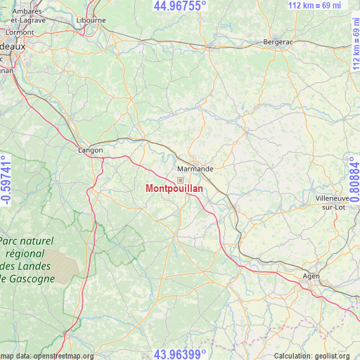 Montpouillan on map