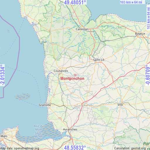 Montpinchon on map