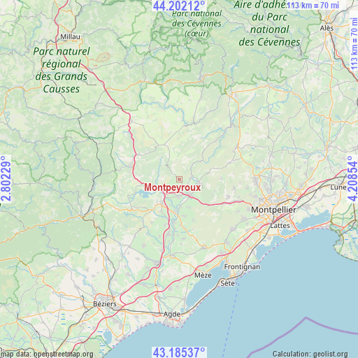 Montpeyroux on map