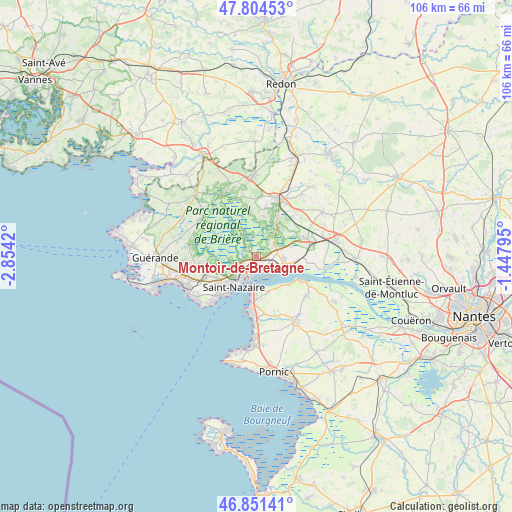 Montoir-de-Bretagne on map
