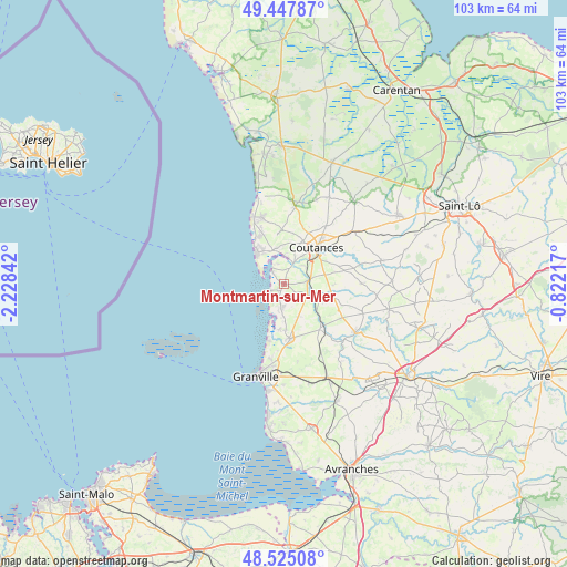 Montmartin-sur-Mer on map