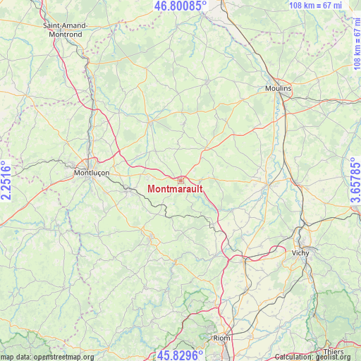 Montmarault on map