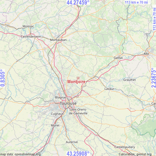 Montjoire on map