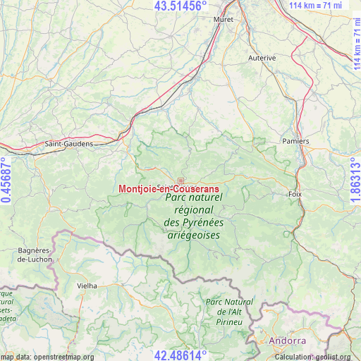 Montjoie-en-Couserans on map