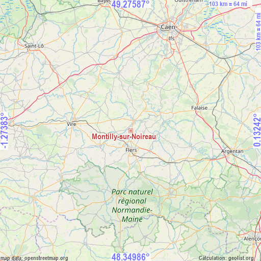 Montilly-sur-Noireau on map