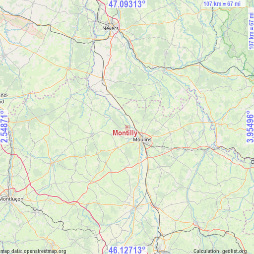 Montilly on map