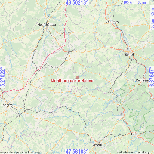 Monthureux-sur-Saône on map