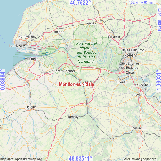 Montfort-sur-Risle on map