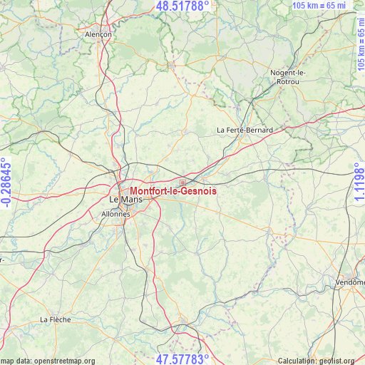 Montfort-le-Gesnois on map