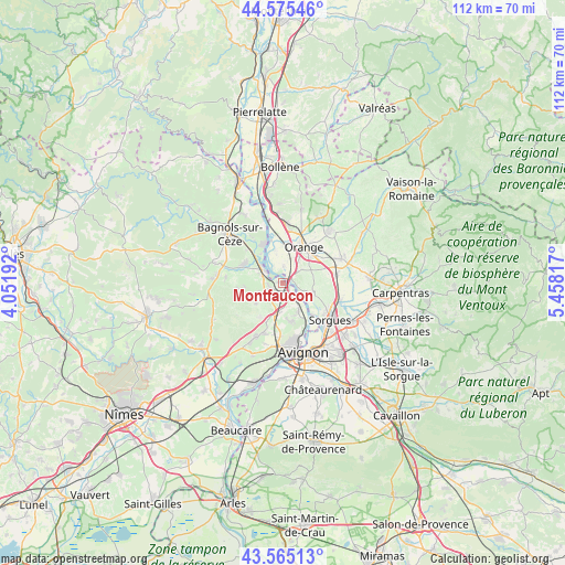 Montfaucon on map