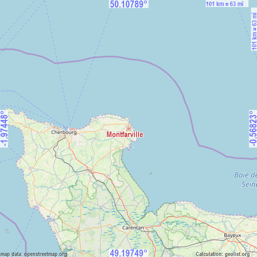 Montfarville on map