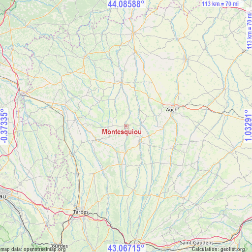 Montesquiou on map