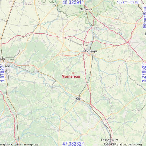 Montereau on map