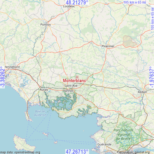 Monterblanc on map