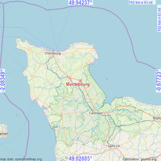 Montebourg on map